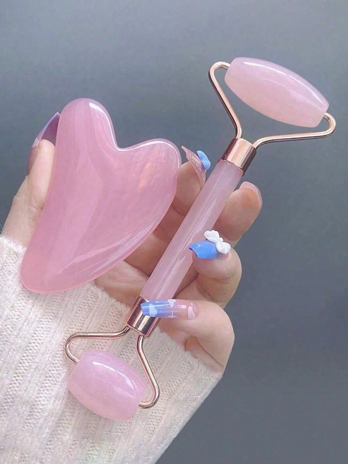 2/1pc Facial Beauty Massage Tool Set, Includes Roller, Massage Board, Body Back Gua Sha Board, Pink And White Available. Facial Beauty Gua Sha Massage Tool Pink Roller Massage Body Gua Sha Board Tool Set, Body Massage, Facial Beauty Lifting Gua Sha, Gua S