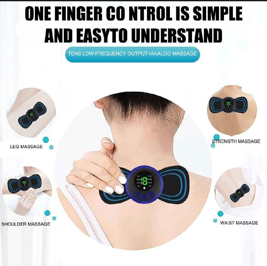 Mini Rechargeable Body Massager Black Portable 5V