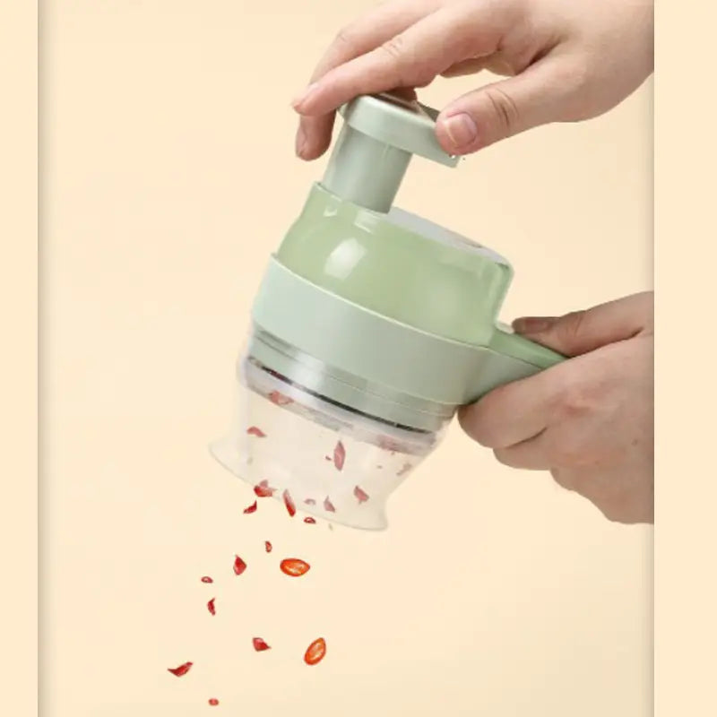Multifunctional Handheld Vegetable Cutter Green 20.5cm