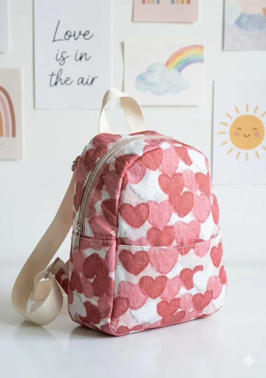 Medium Colorful Tropical Print Backpack for Girls