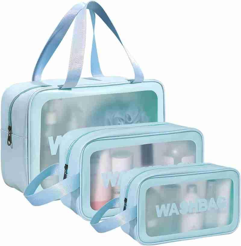 3-Piece Wash Bag Set for Makeup Storage