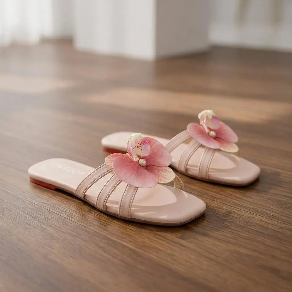 Floral Slip On Sandals for Women