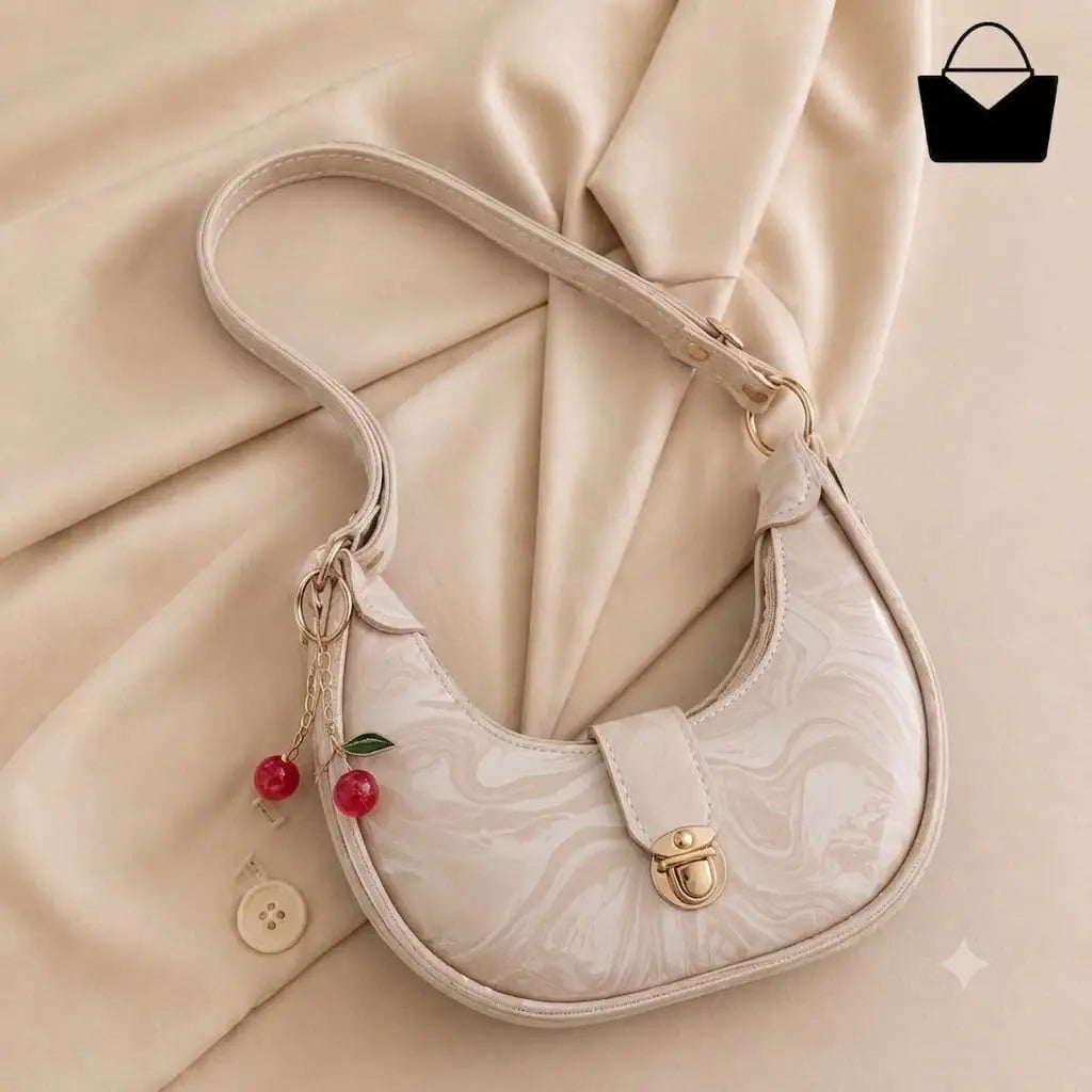 Women's Leather Printed Shoulder Bag