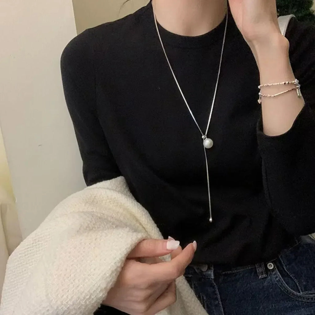 Double-layer Butterfly Necklace Women's Ins Light Luxury Collarbone Chain Niche Design Neck Chain 2024 New Fashionable Pendant Jewelry