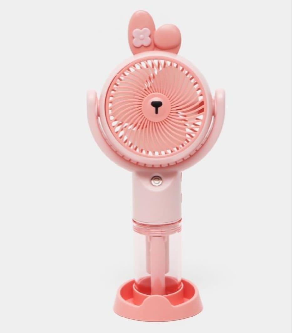 Portable Rechargeable Fan Pink Sanrio Character Design