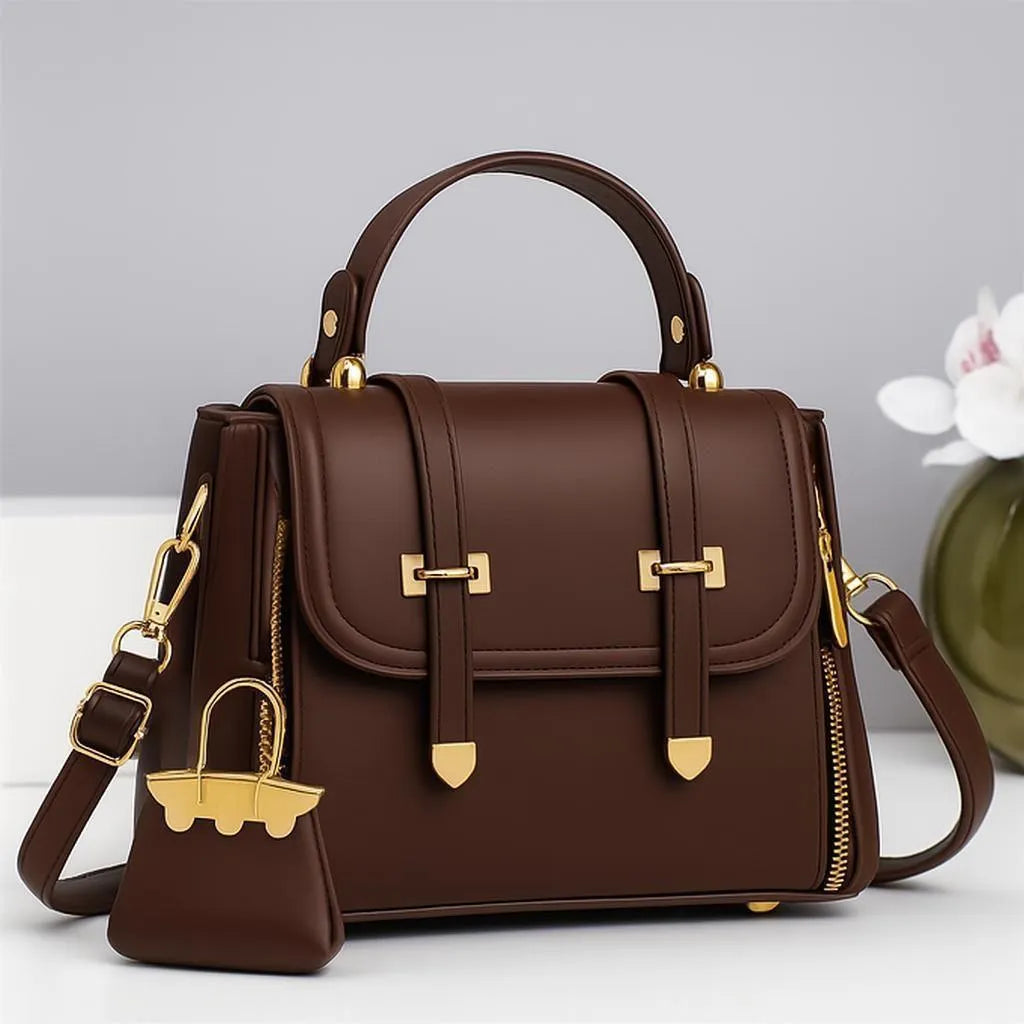Girl's Rexine Plain Hand Bag