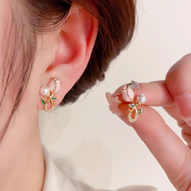 Funky 925 Sterling Silver Zircon Earrings