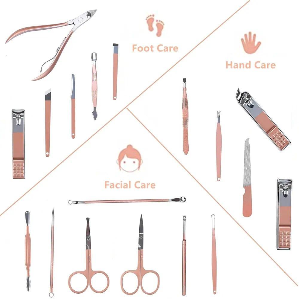 Durable Manicure Kit - Smooth Beige Design | 1 Pcs for Easy Storage
