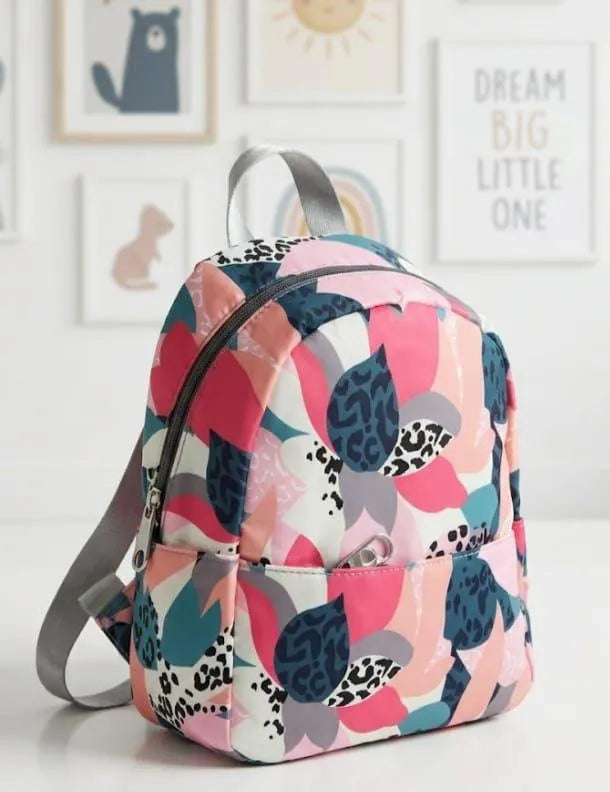Medium Colorful Tropical Print Backpack for Girls