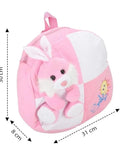 Pink Plush Bunny Backpack for Girls Kids School Play