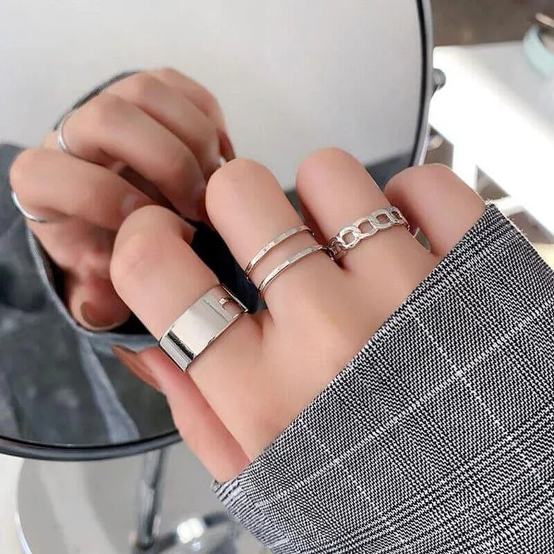 3 Types Rings Set