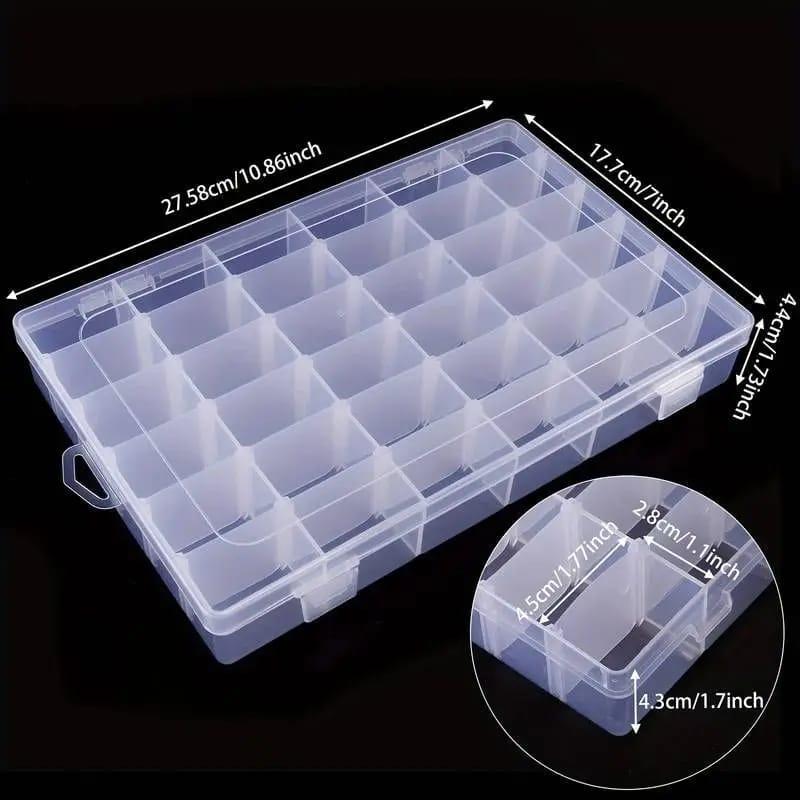 36 Grids Transparent Plastic Jewellery Storage Box