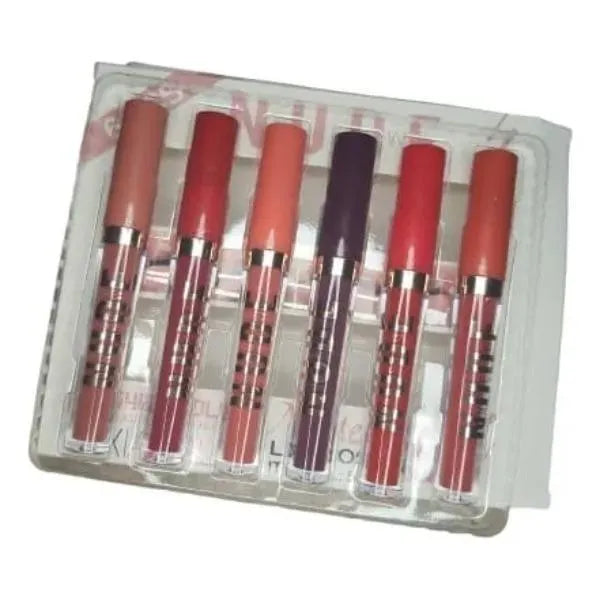 Matte Lip Gloss Set 6 Pcs Long Lasting Pakistani Skin
