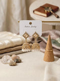 Golden Crystal Jhumka Earrings for Women