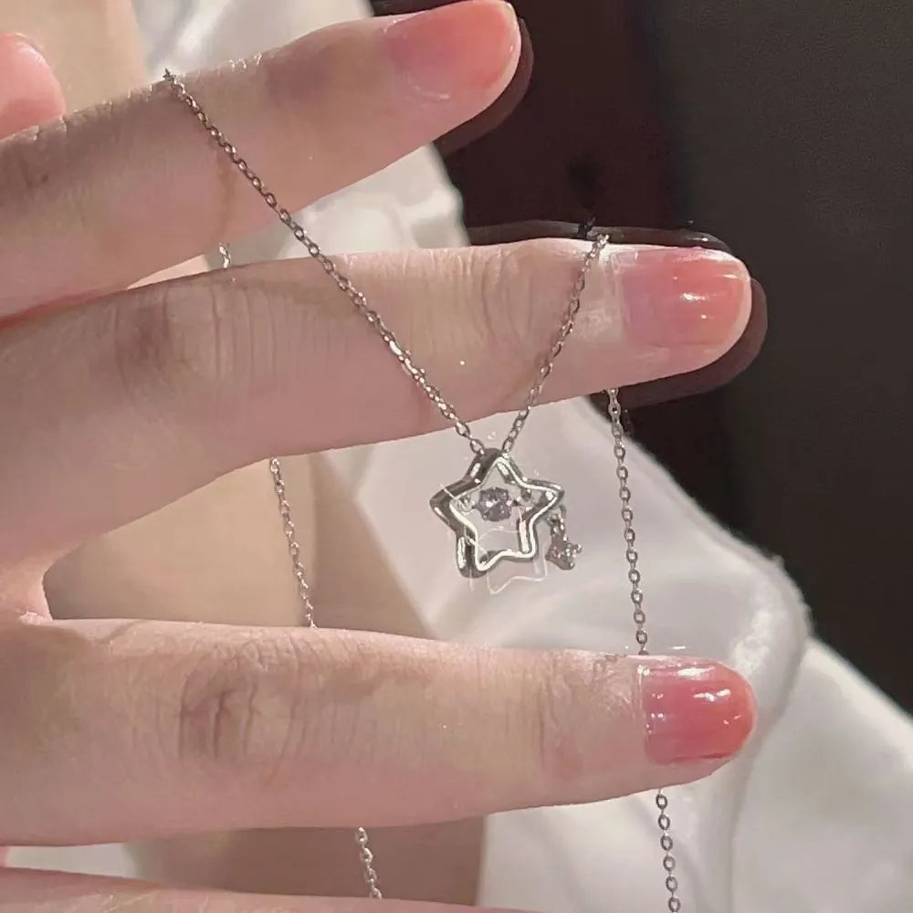 Double-layer Butterfly Necklace Women's Ins Light Luxury Collarbone Chain Niche Design Neck Chain 2024 New Fashionable Pendant Jewelry