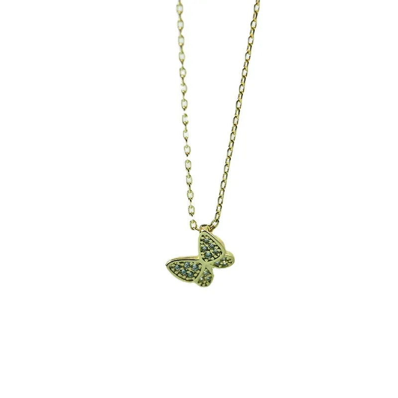 New Butterfly Necklace Women's Personalized Simple Niche All-match Pendant Collarbone Chain Korean Style Cold Style Valentine's Day