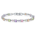Multicolored Gemstone Bracelet for Women with Gold Plating