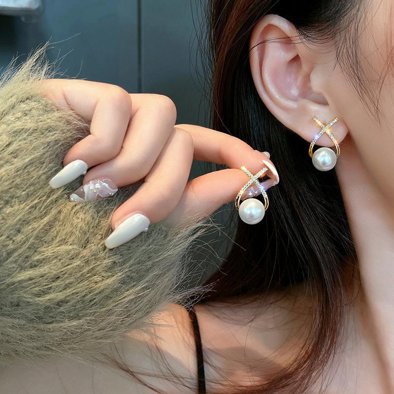 Funky Gold Plated Artificial Stones Earrings