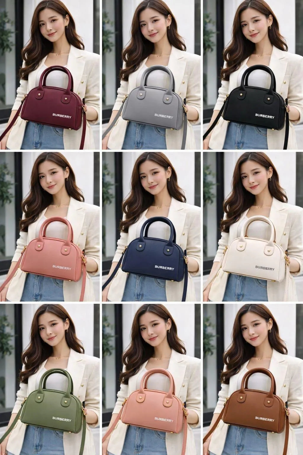 Beige Crossbody Bag for Women, Premium Leather, Multipurpose, 5x7x5"