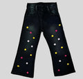 Stylish Girl's Denim Jeans - Embroidered Design, 1 Pc