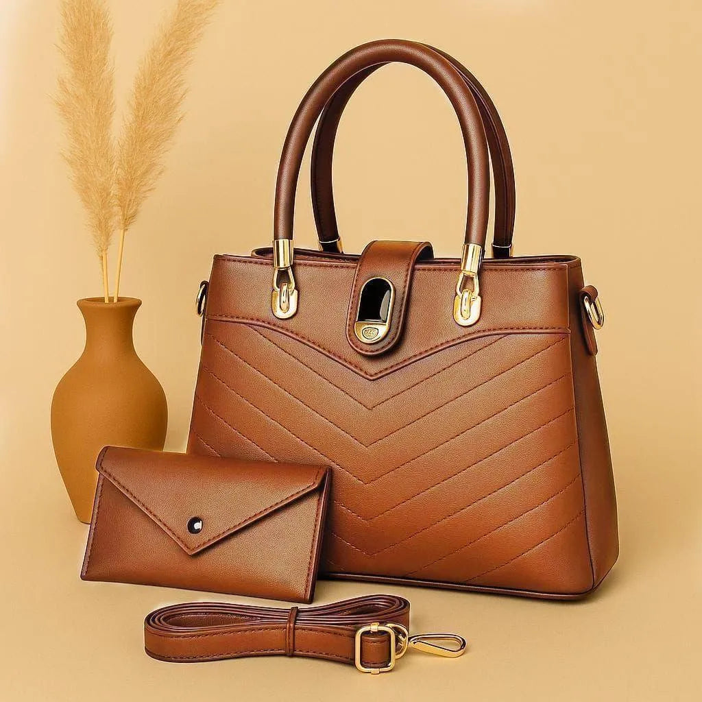 Women's Leather Plain Shoulder Bag
