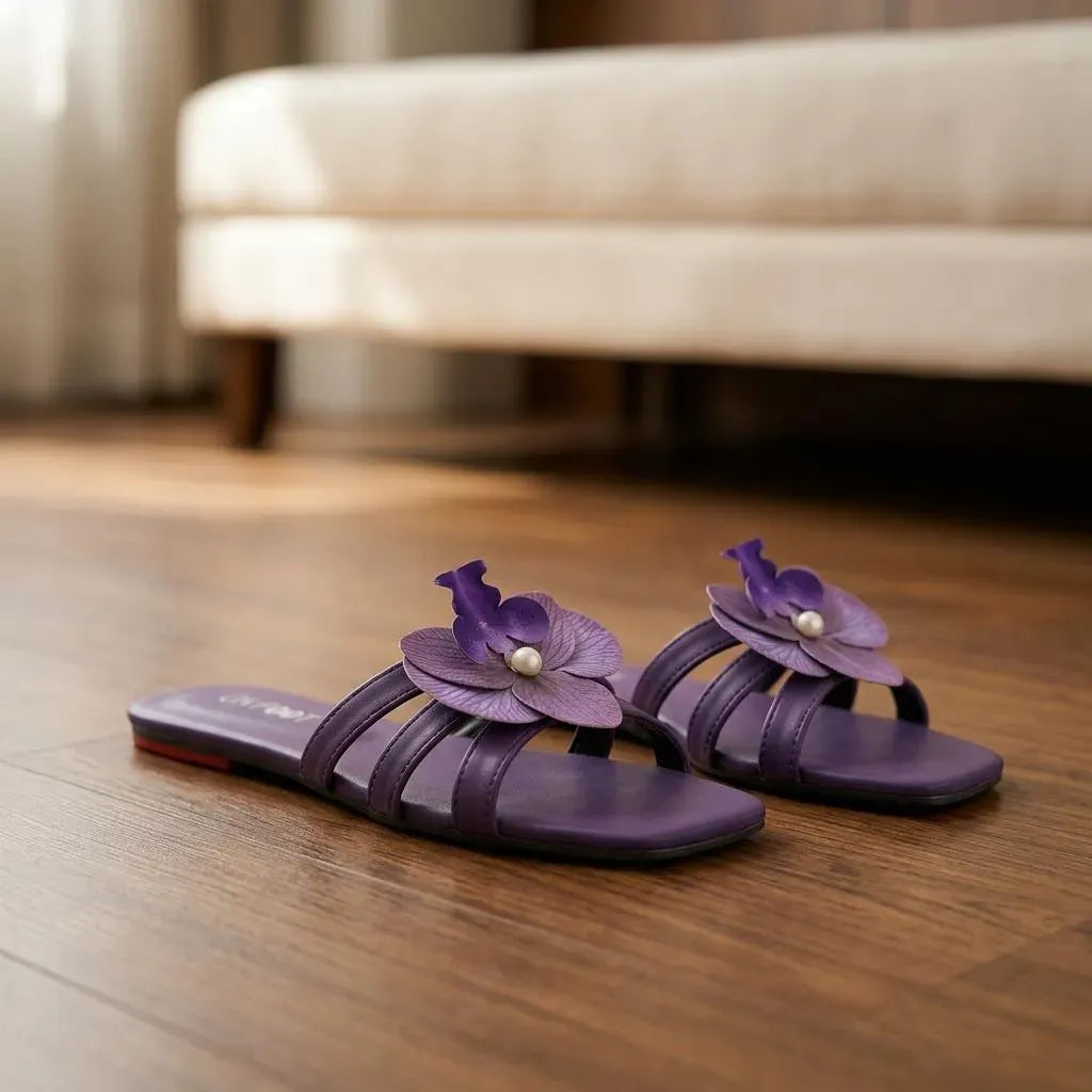 Floral Slip On Sandals for Women