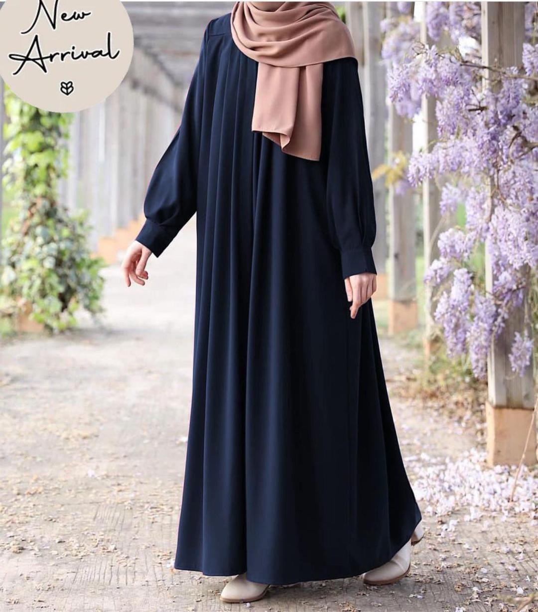 Georgette Full Abaya Maroon Flowing Design