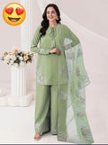 Silver Gold Sequence Embroidered 3Pc Suit Set