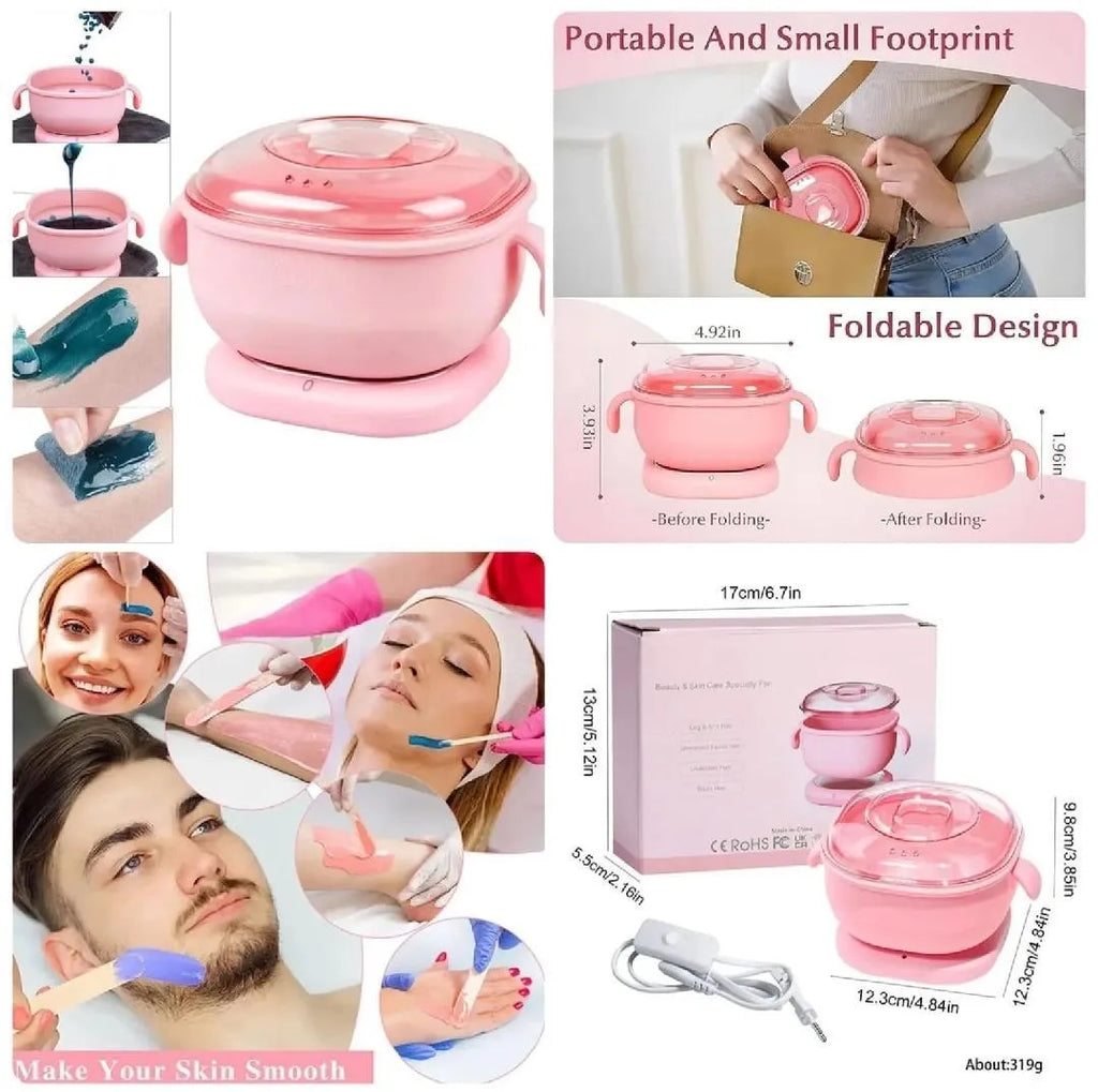 Pink Wax Heater for Smooth Hair Removal at Home