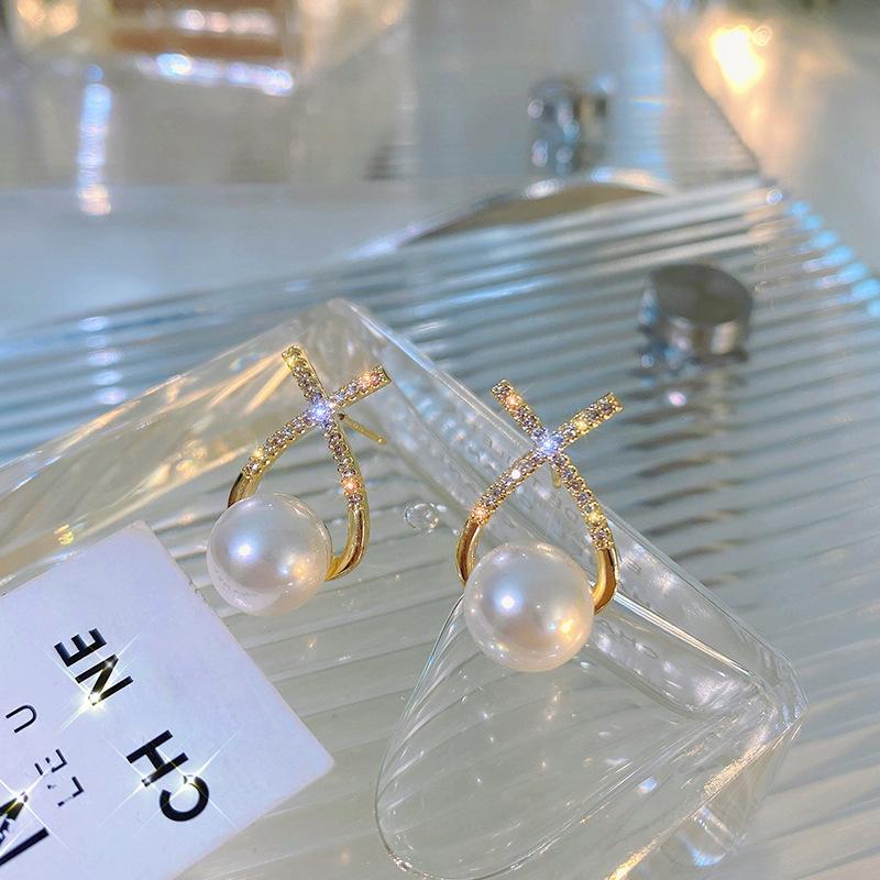 Funky Gold Plated Artificial Stones Earrings