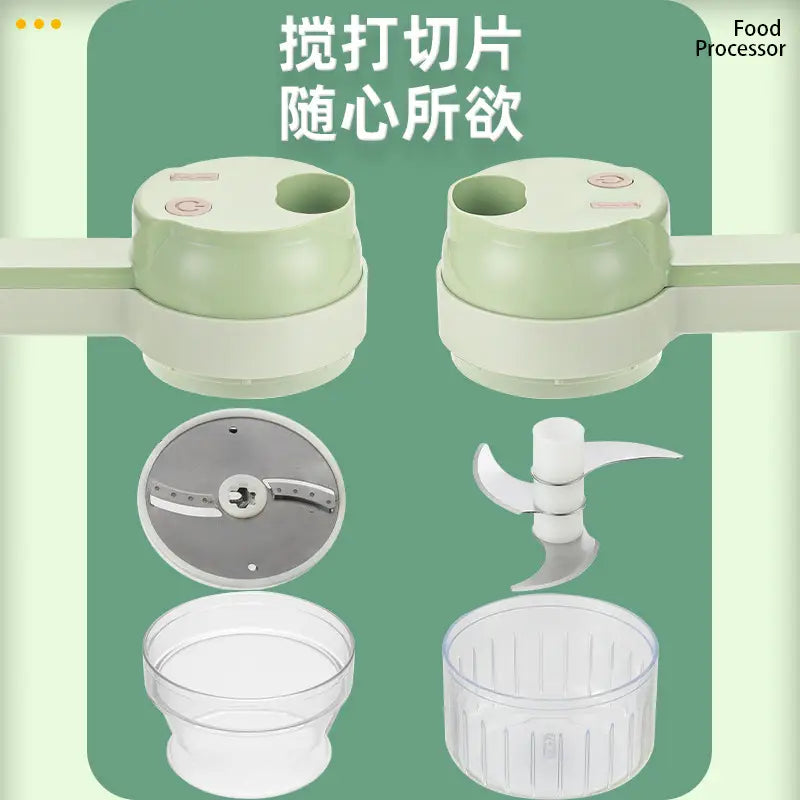 Multifunctional Handheld Vegetable Cutter Green 20.5cm