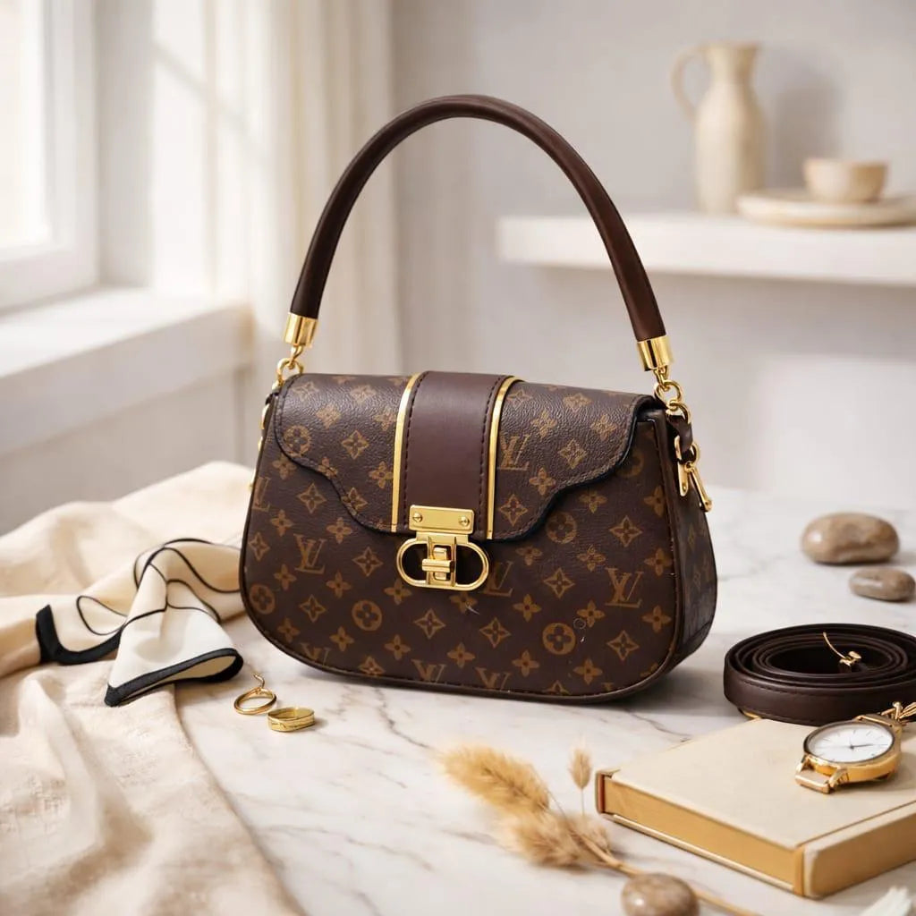 Women's Leather Plain Shoulder Bag