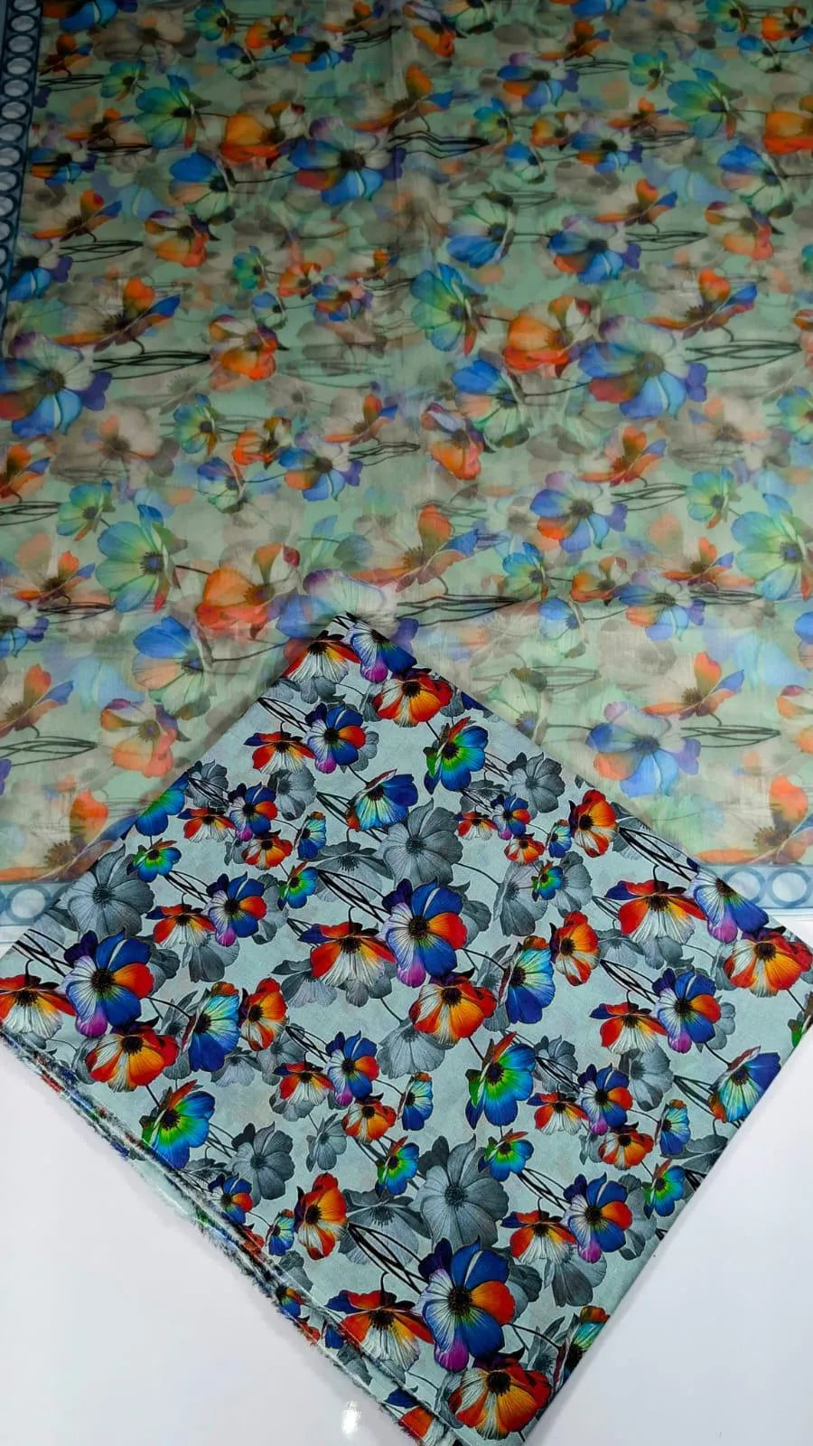 Lawn Digital Print 3Pcs Set Grey