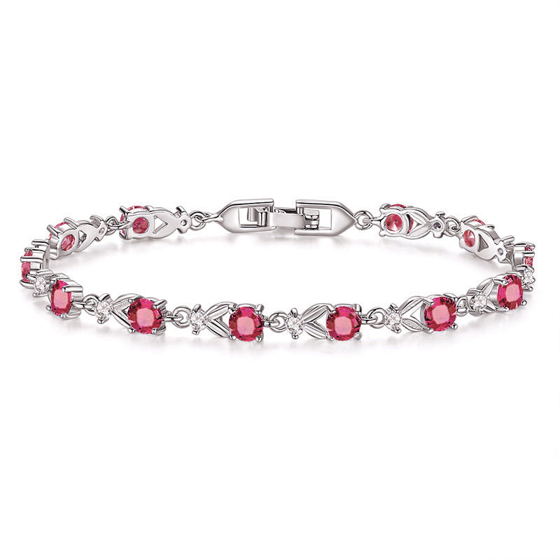 Multicolored Gemstone Bracelet for Women with Gold Plating