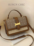 Women's Handbag, Retro Large Capacity Tote Bag, Luxury PU Leather Crossbody Bag, Women's Classic Casual Handbag And Shoulder Bag