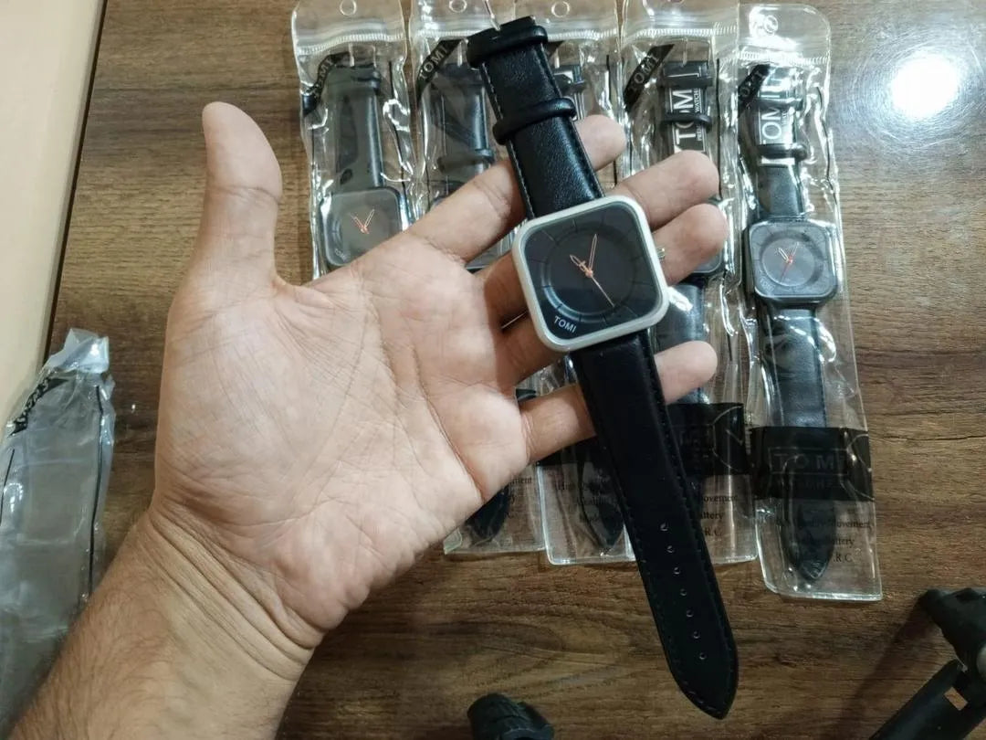Men's Modern Stylish Strap Watch - Random Multicolor - Without Box - Art# M247-Tom-Sq900370B-WoB-0016