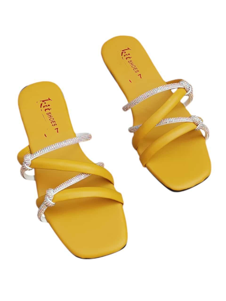 Women's Fancy Glitter PVC Flats - 1 Pcs