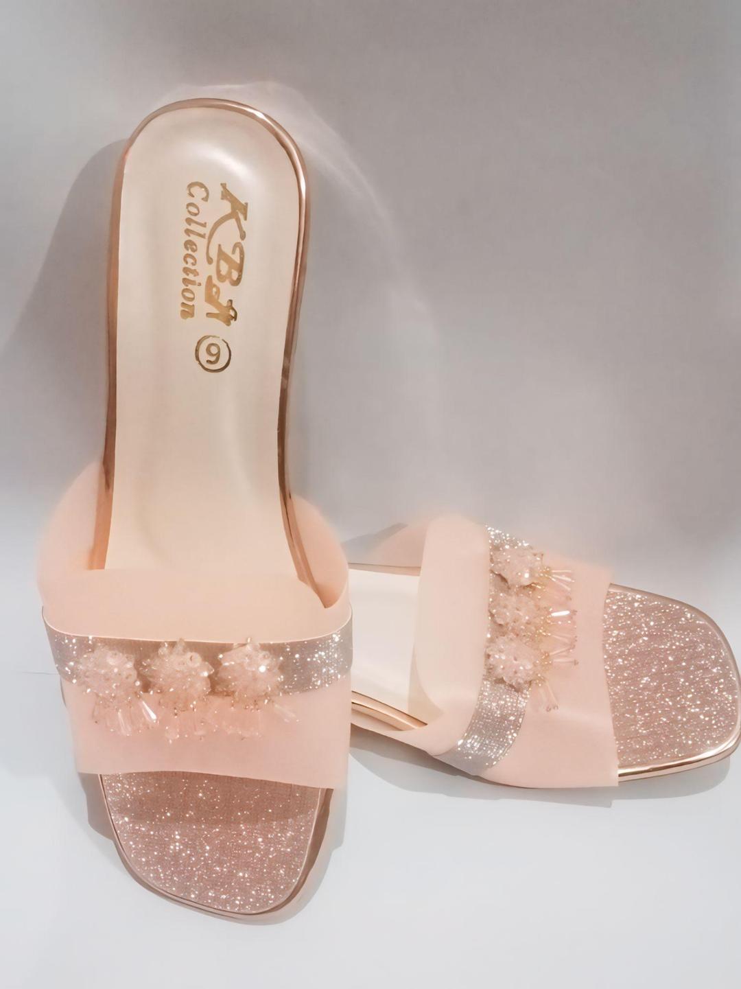 Women's Pink Rexine Fancy Sandals Size 7-11