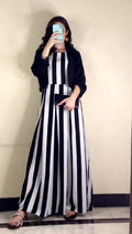Elegant Printed Linen Maxi - Women's Stitched Delight