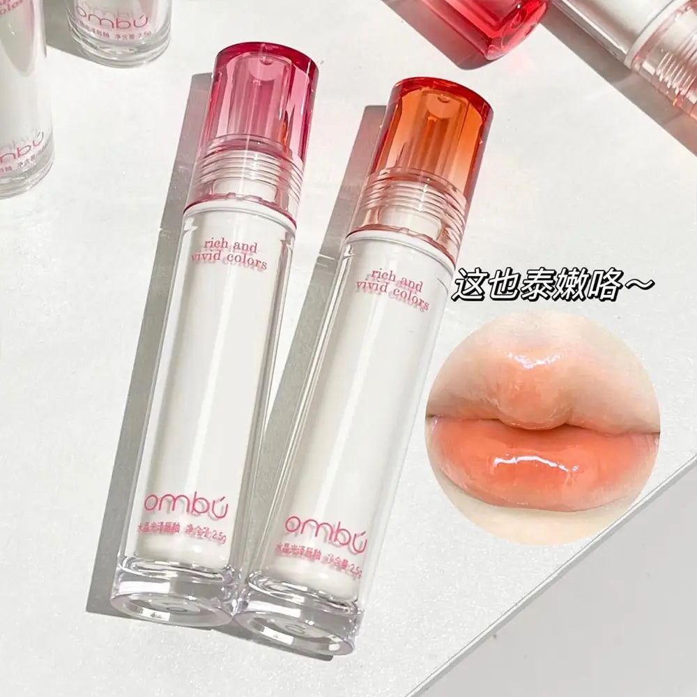 Ombu Crystal Gloss Lip Glaze Mirror Waterlight Moisturizing