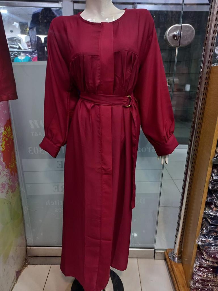 Maroon Georgette Full Abaya for Women