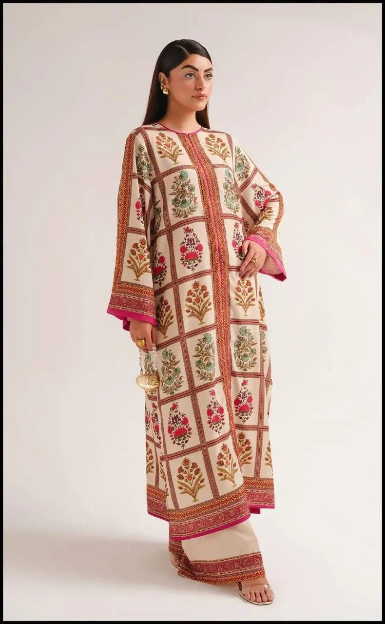 Pakistani Women Printed Lawn Suit 3-Piece Swiss