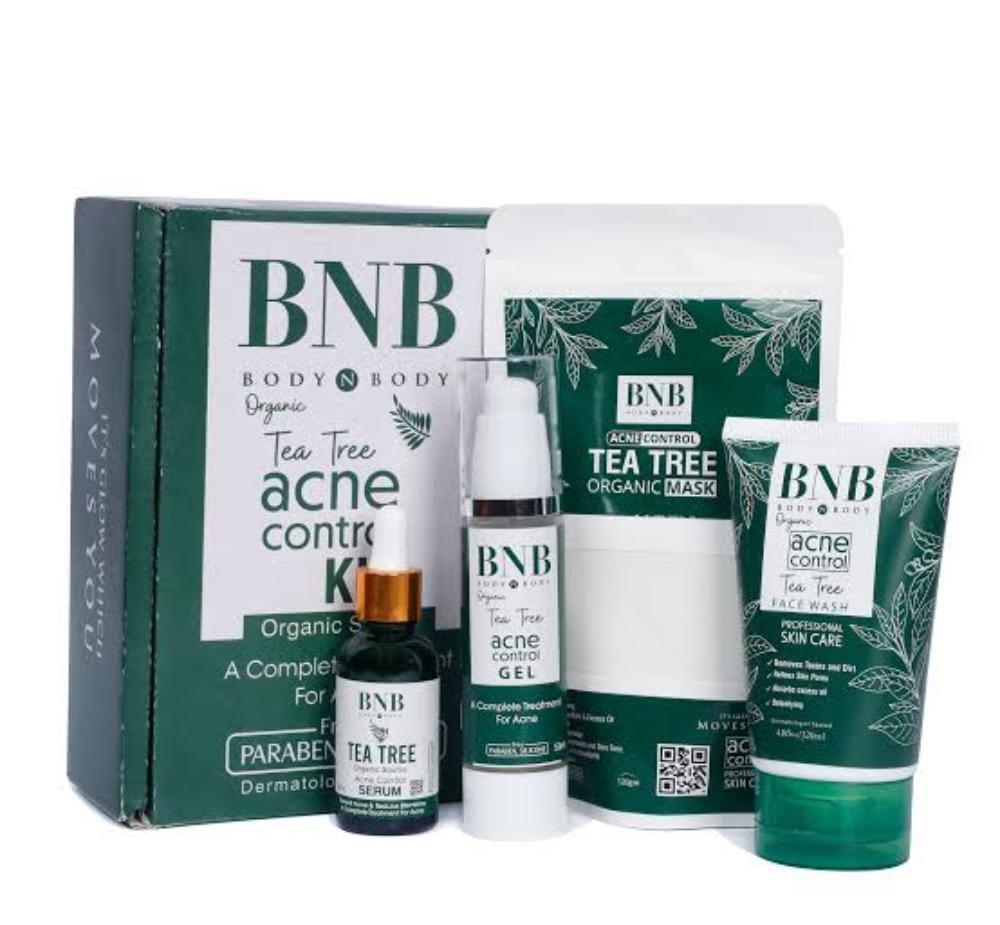 All-in-One Tea Tree Facial Kit - 4 Pcs Exfoliator & Brightening Essentials