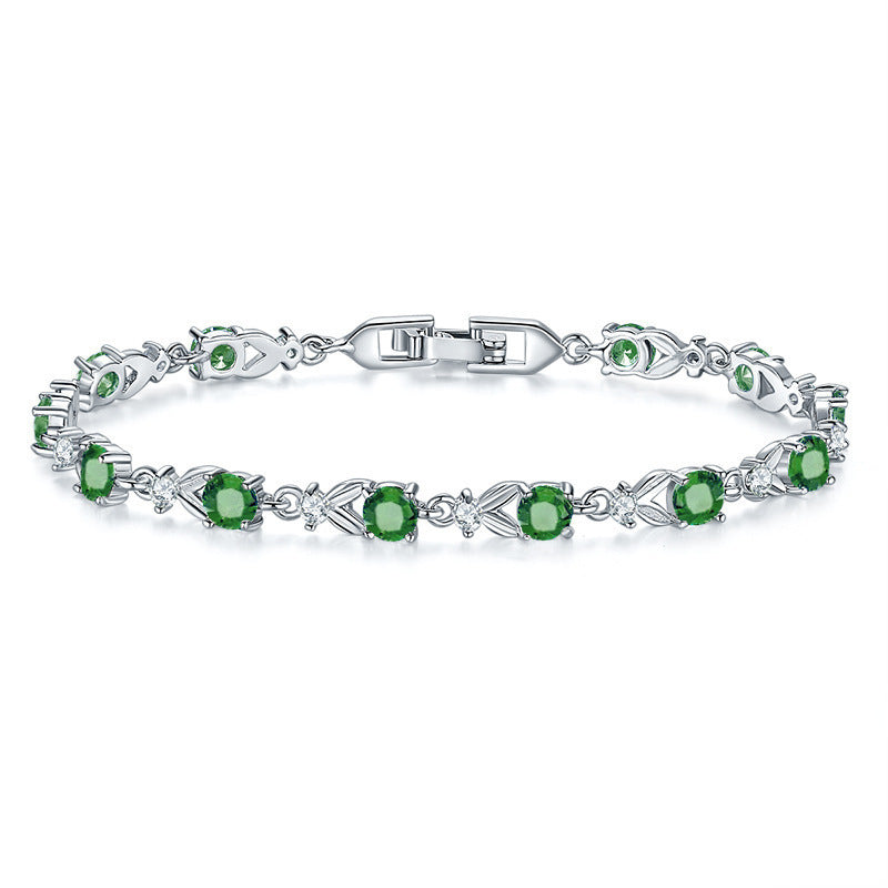 Multicolored Gemstone Bracelet for Women with Gold Plating