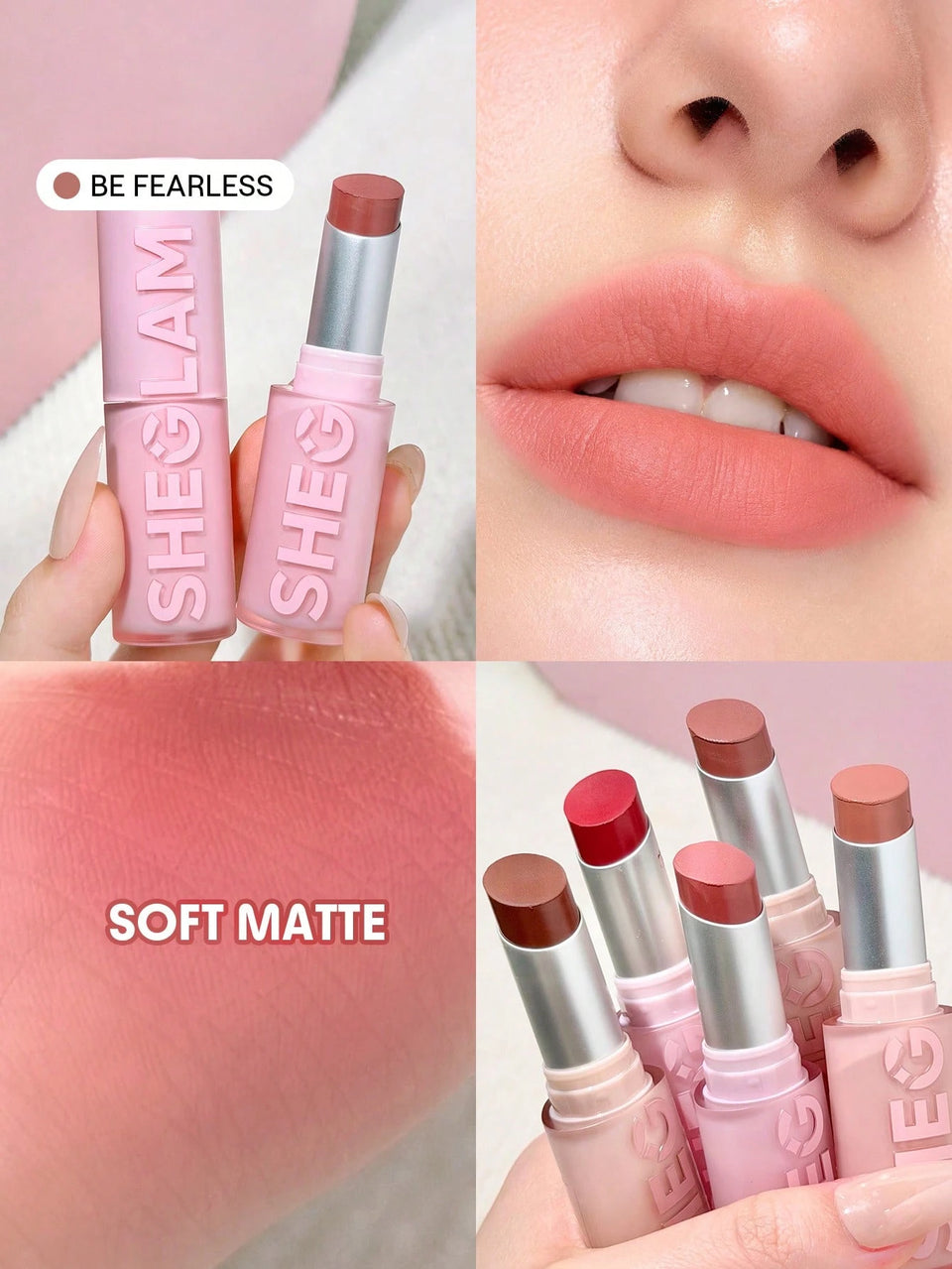 SHEGLAM Lip Veil Cushion Lightweight Lipstick - Be Fearless