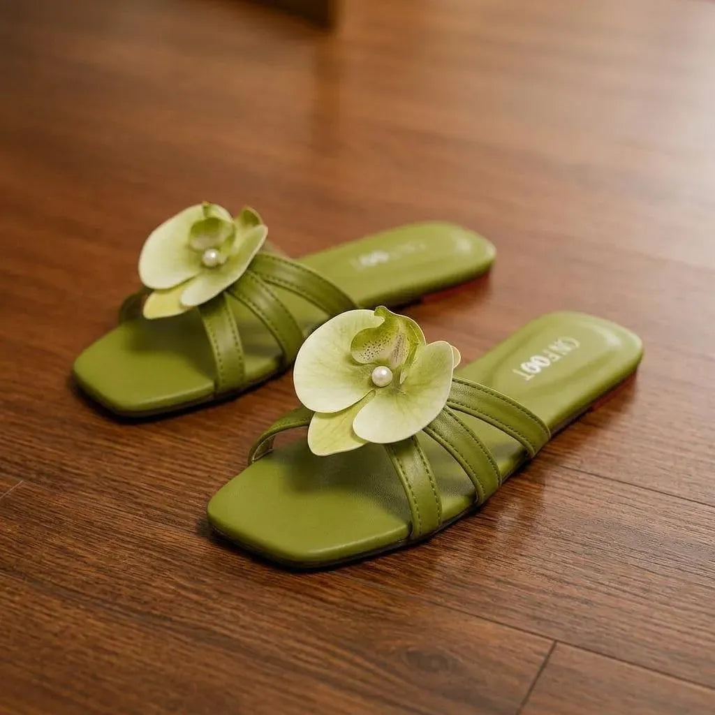 Floral Slip On Sandals for Women