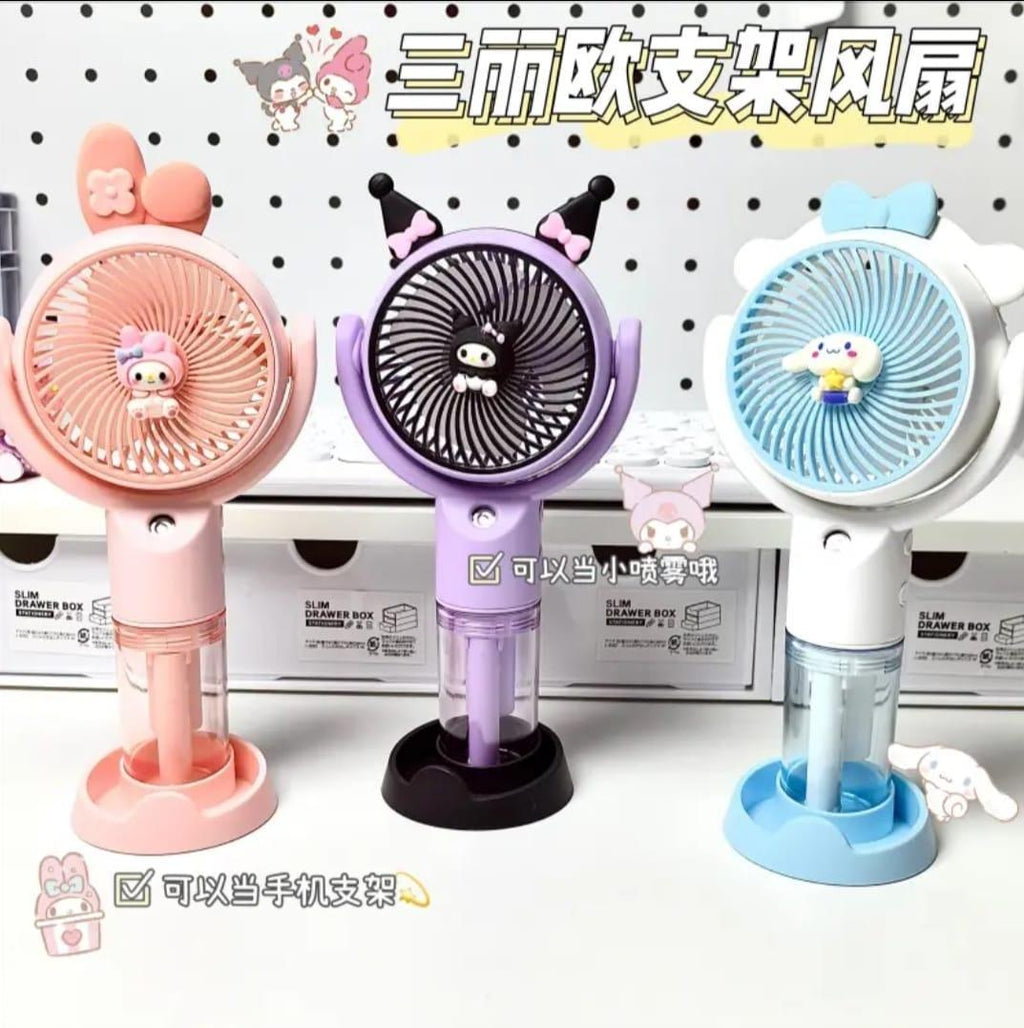 Portable Rechargeable Fan Pink Sanrio Character Design