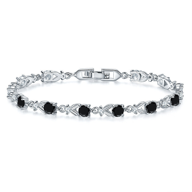 Multicolored Gemstone Bracelet for Women with Gold Plating