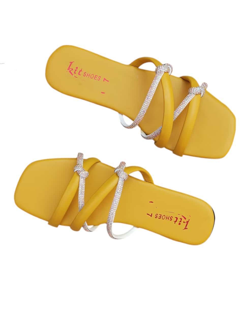 Women's Fancy Glitter PVC Flats - 1 Pcs
