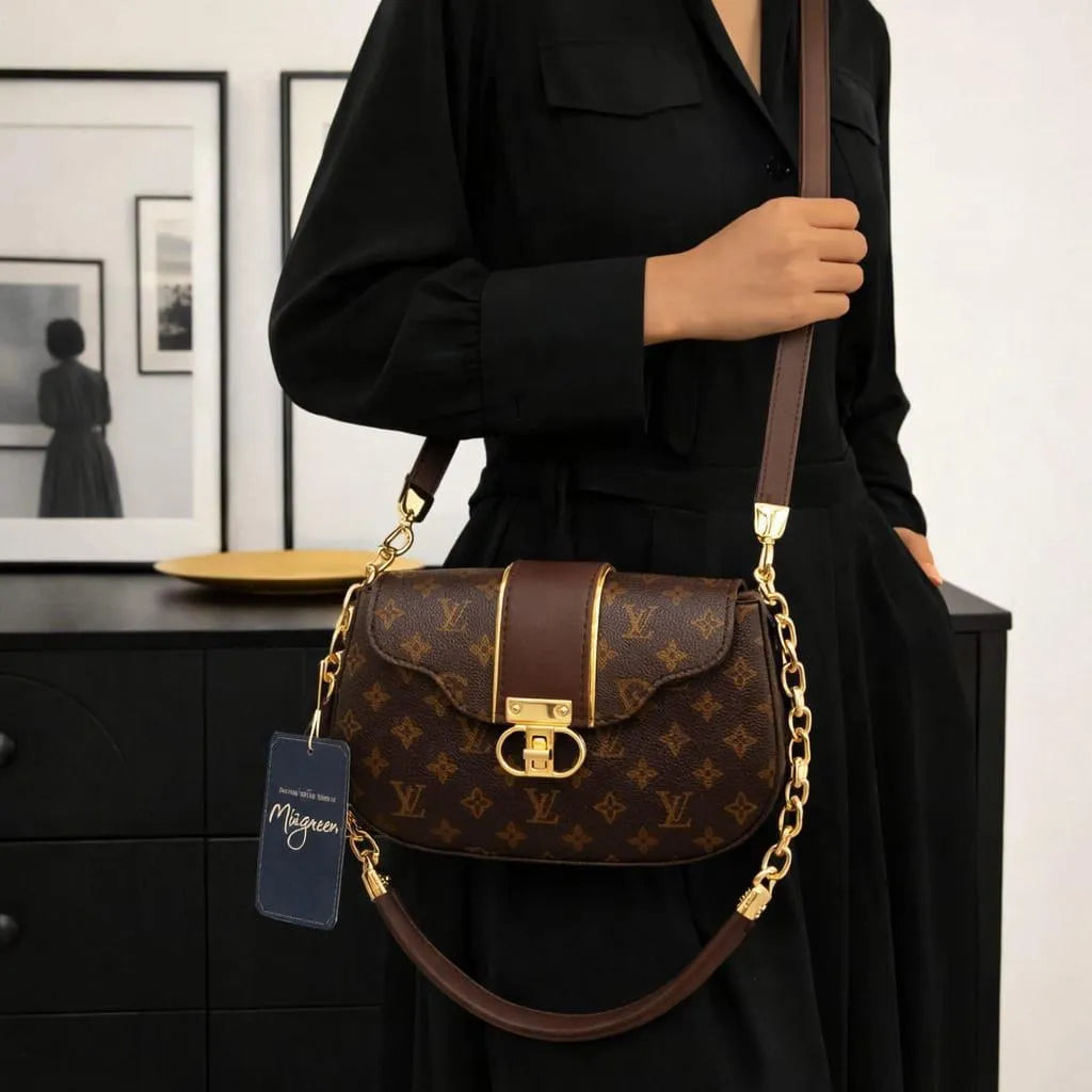Women's Leather Plain Shoulder Bag